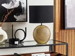 Beliani Lámpara De Mesa De Cerámica Negro/dorado 51 Cm NASVA -Lámparas comercio undef src sa picid 825676 type whitesh image