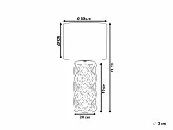 Beliani Lámpara De Mesa De Cerámica Negro/plateado 71 Cm SELJA 17 Beliani Lámpara De Mesa De Cerámica Negro/plateado 71 Cm SELJA -Lámparas comercio undef src sa picid 825692 type whitesh image