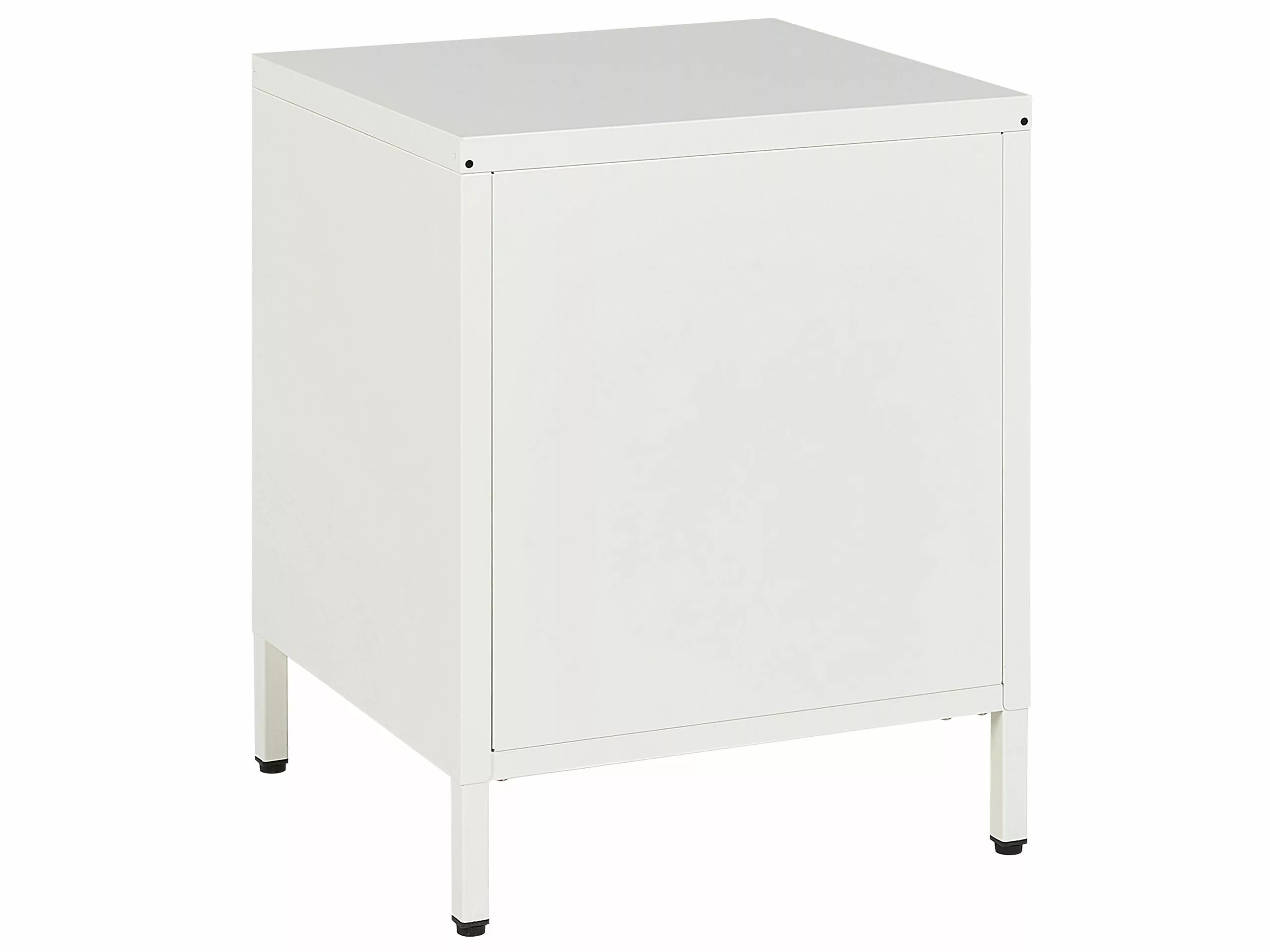 Beliani Mesa De Noche De Metal Blanco/dorado 43 X 40 Cm KYLEA - Imagen 9