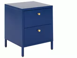 Beliani Mesa De Noche De Metal Azul Marino/dorado 43 X 40 Cm KYLEA -Lámparas comercio undef src sa picid 826246 type whitesh image