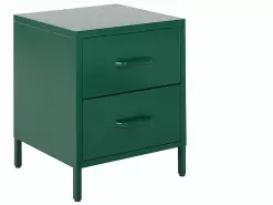 Beliani Mesa De Noche De Metal Verde 43 X 40 Cm MALAVI -Lámparas comercio undef src sa picid 826256 type whitesh image