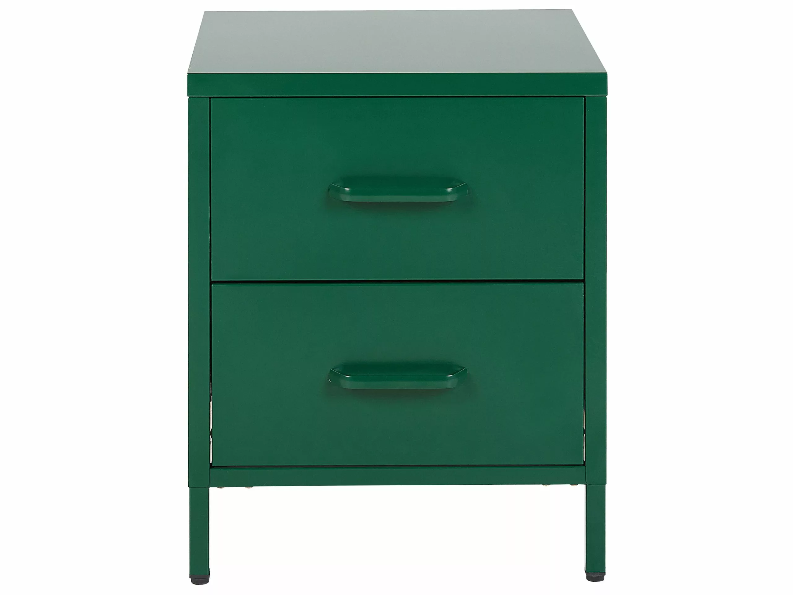 Beliani Mesa De Noche De Metal Verde 43 X 40 Cm MALAVI - Imagen 4