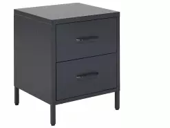 Beliani Mesa De Noche De Metal Gris Grafito 43 X 40 Cm MALAVI 11 Beliani Mesa De Noche De Metal Gris Grafito 43 X 40 Cm MALAVI -Lámparas comercio undef src sa picid 826263 type whitesh image