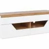 Beliani Mueble TV Blanco/madera Clara 140 X 40 Cm CHEVAL