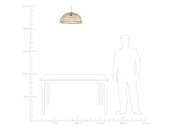 Beliani Lámpara De Techo De Ratán Beige/natural 123 Cm RAVINE -Lámparas comercio undef src sa picid 827279 type whitesh image