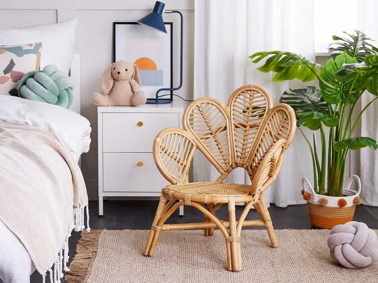 Beliani Mesa De Noche De Metal Blanco/dorado 43 X 40 Cm KYLEA - Imagen 3