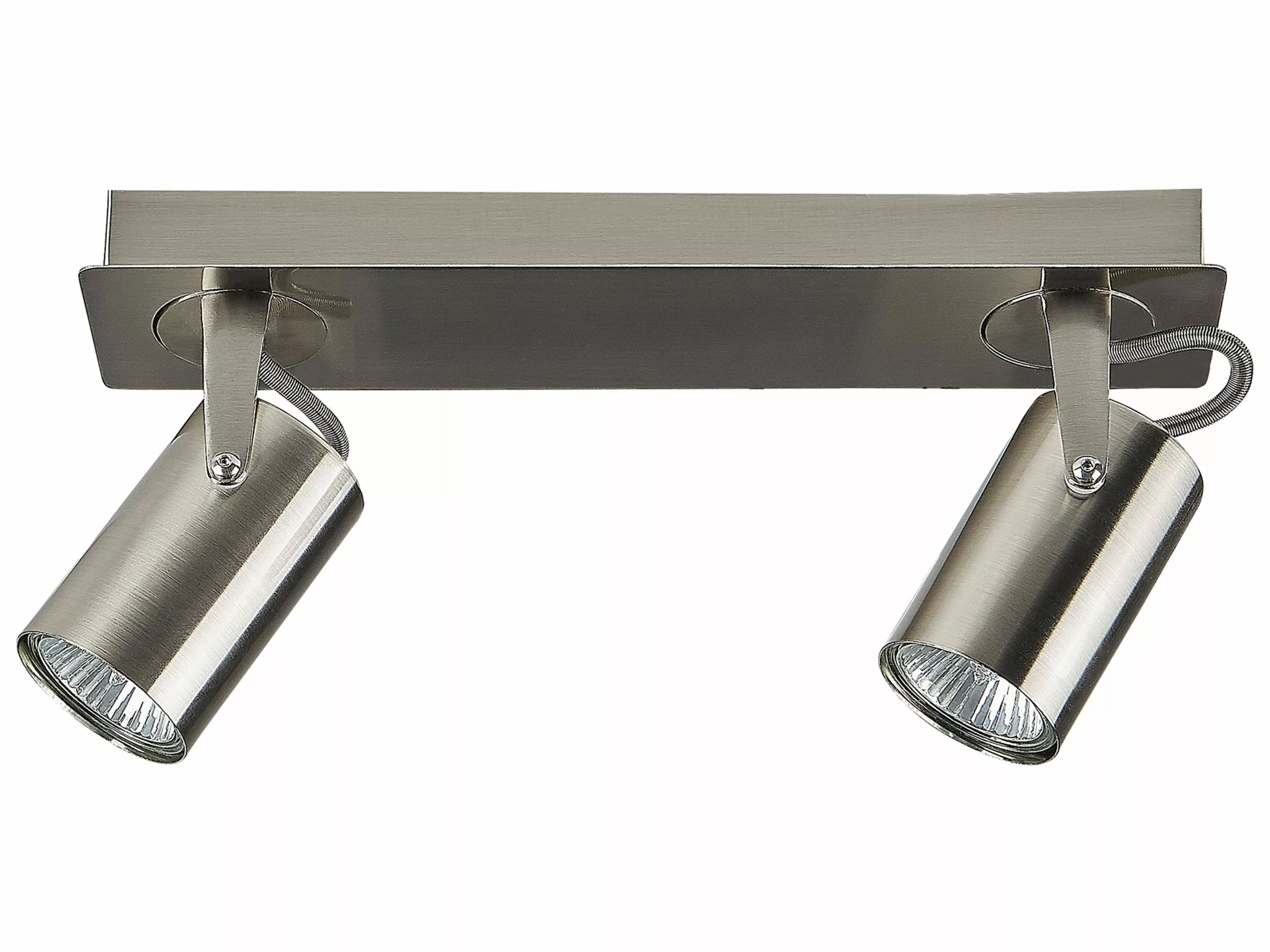 Beliani Lámpara De Techo De Metal Plateado 30 Cm KLIP