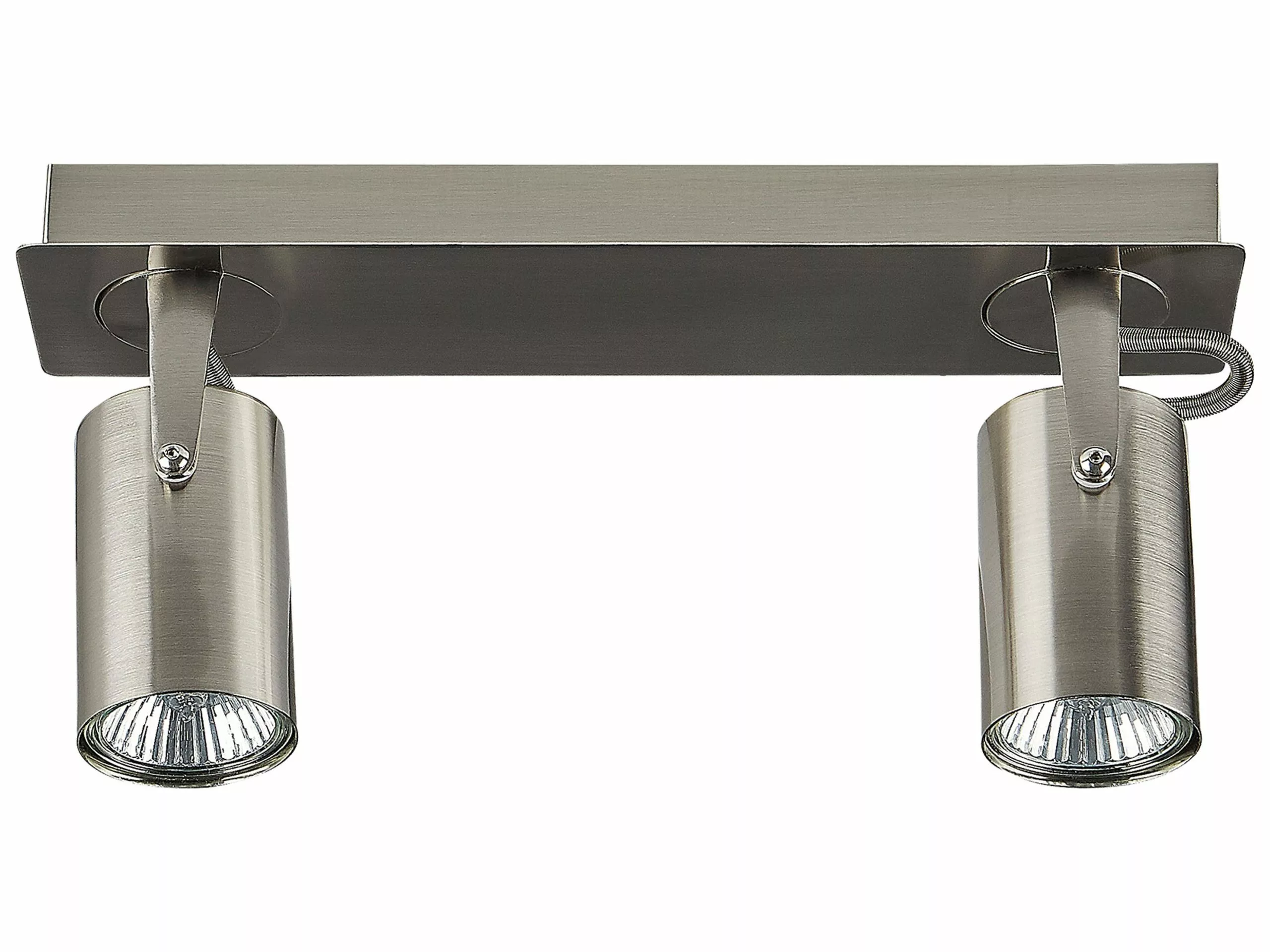 Beliani Lámpara De Techo De Metal Plateado 30 Cm KLIP - Imagen 5