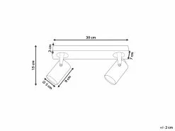 Beliani Lámpara De Techo De Metal Plateado 30 Cm KLIP -Lámparas comercio undef src sa picid 828498 type whitesh image