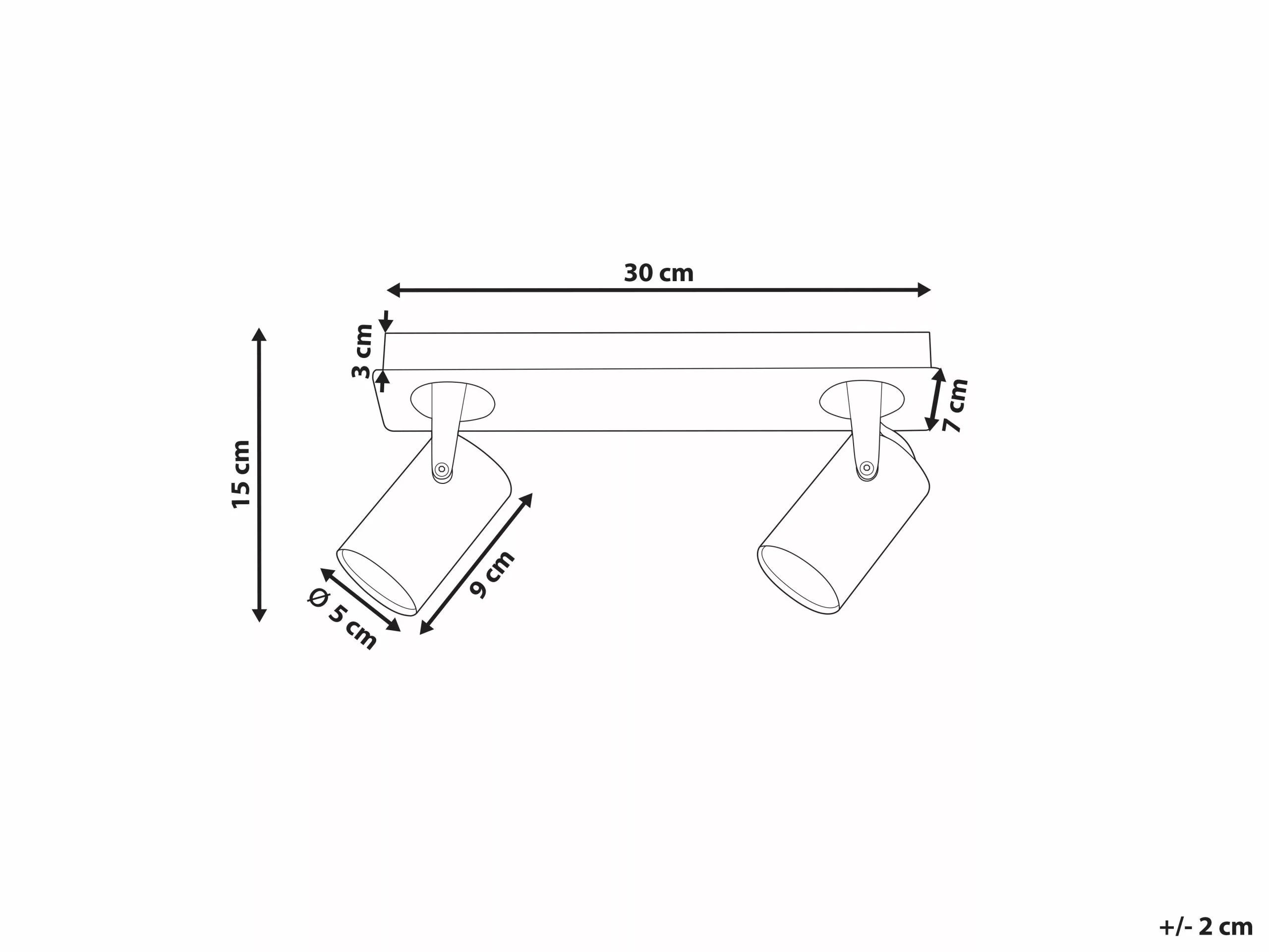 Beliani Lámpara De Techo De Metal Plateado 30 Cm KLIP - Imagen 10