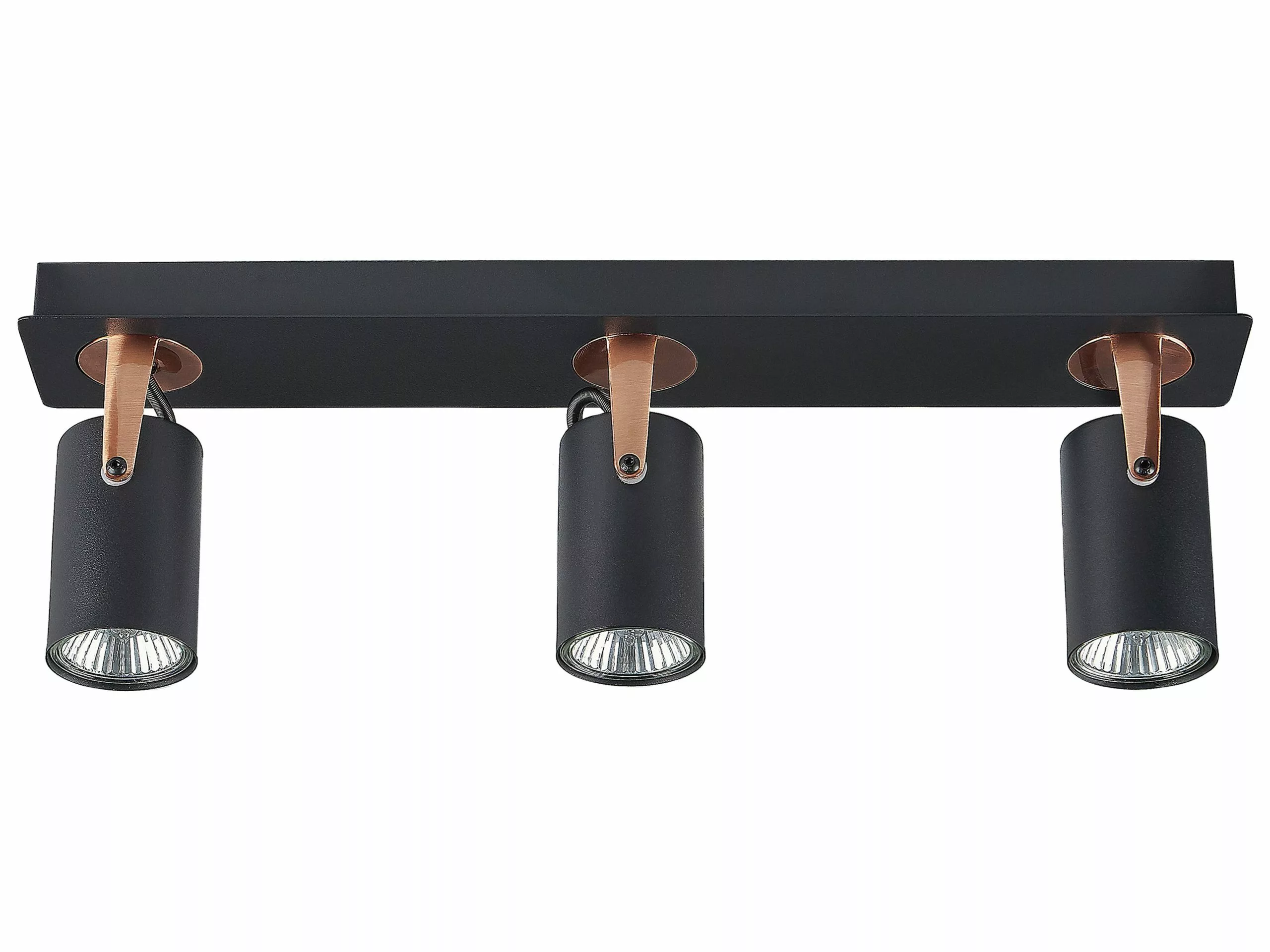 Beliani Lámpara De Techo De Metal Negro/cobrizo 44 Cm KLIP - Imagen 5