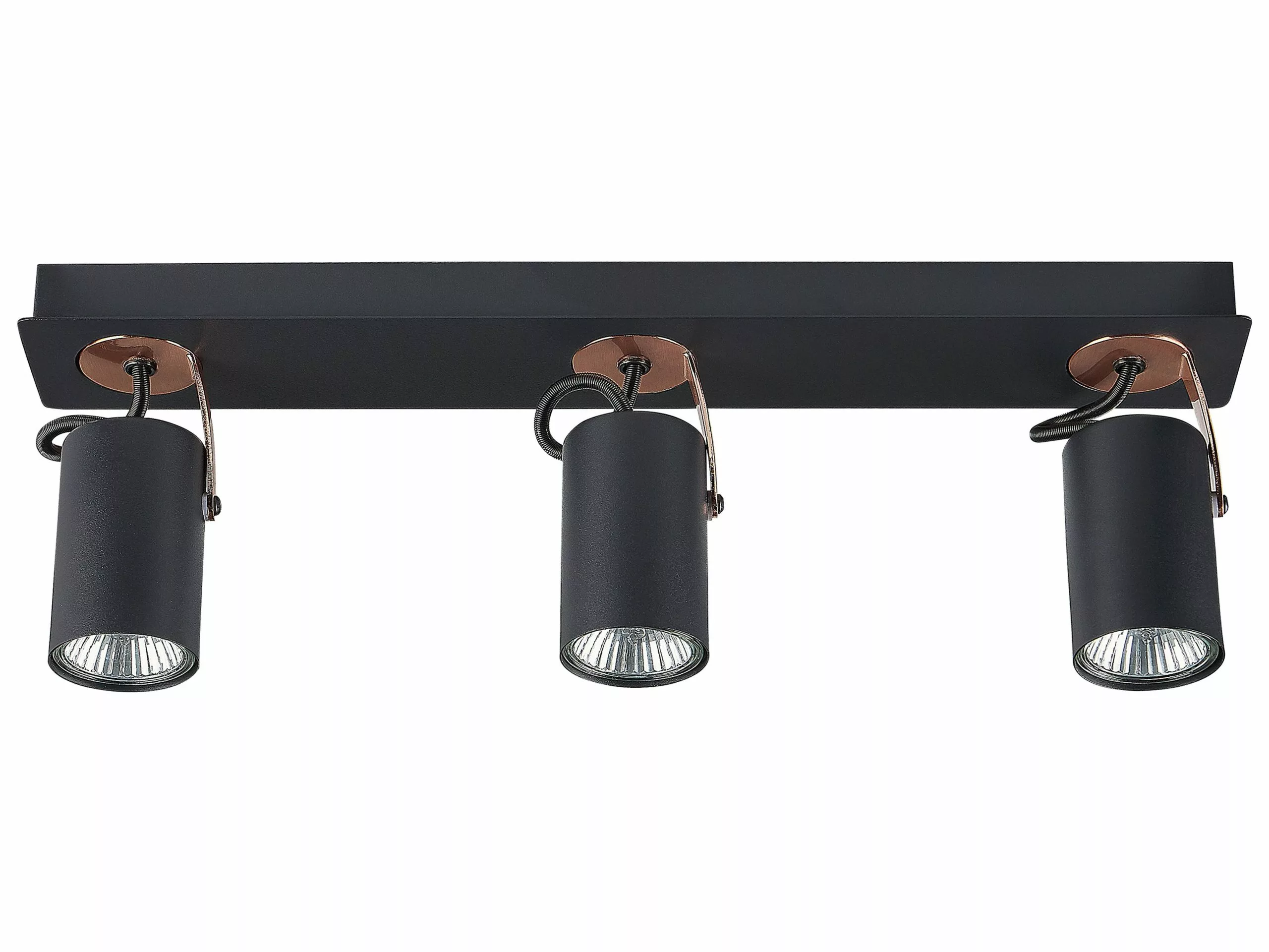 Beliani Lámpara De Techo De Metal Negro/cobrizo 44 Cm KLIP - Imagen 6