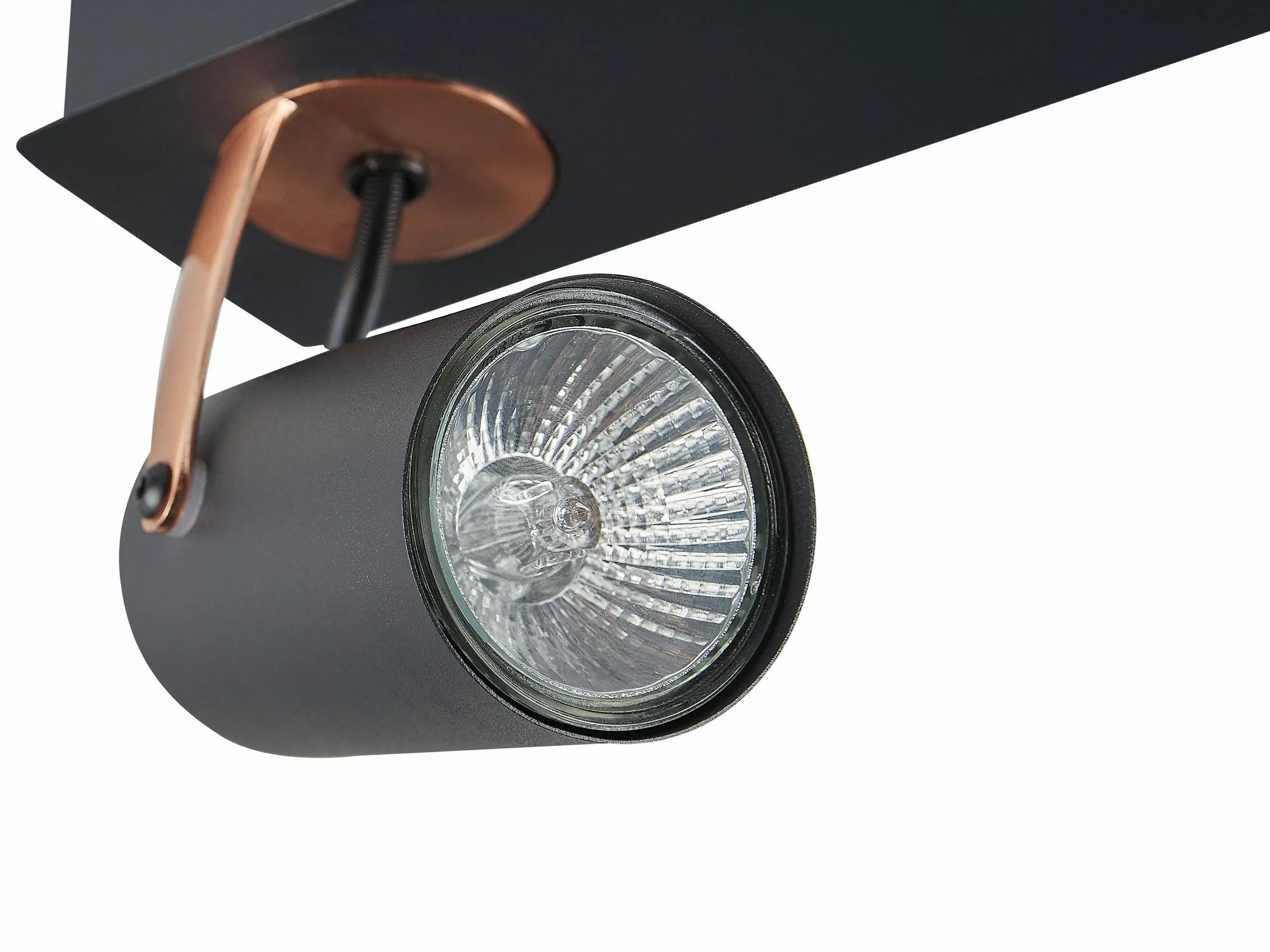 Beliani Lámpara De Techo De Metal Negro/cobrizo 44 Cm KLIP - Imagen 7