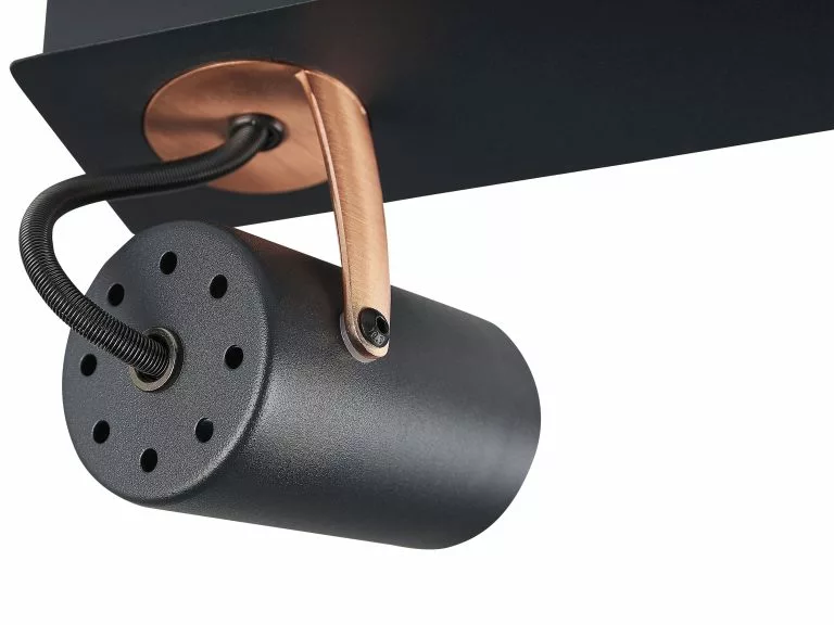 Beliani Lámpara De Techo De Metal Negro/cobrizo 44 Cm KLIP - Imagen 8