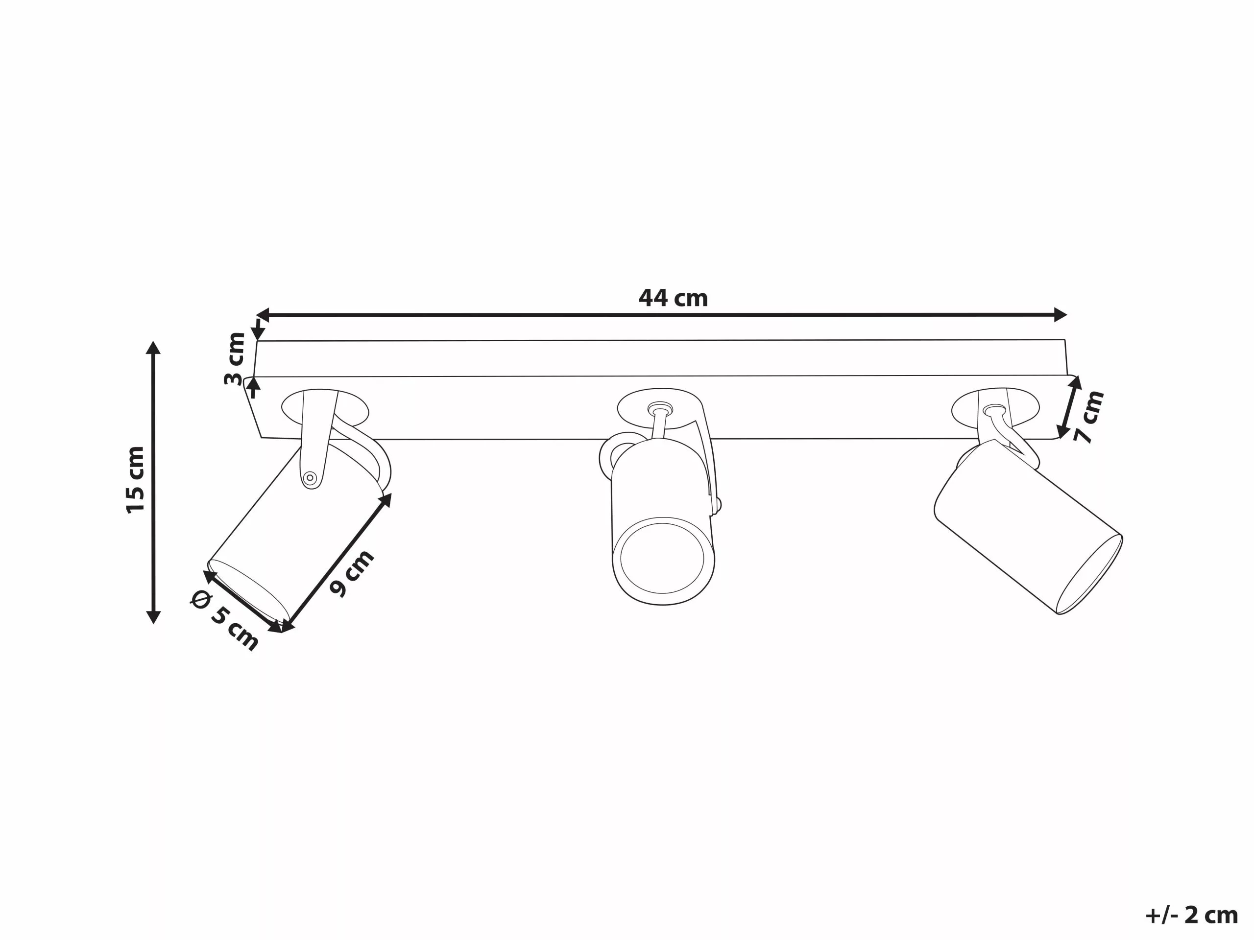 Beliani Lámpara De Techo De Metal Negro/cobrizo 44 Cm KLIP - Imagen 10