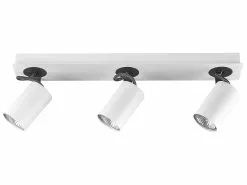 Beliani Lámpara De Techo De Metal Blanco/negro 44 Cm KLIP