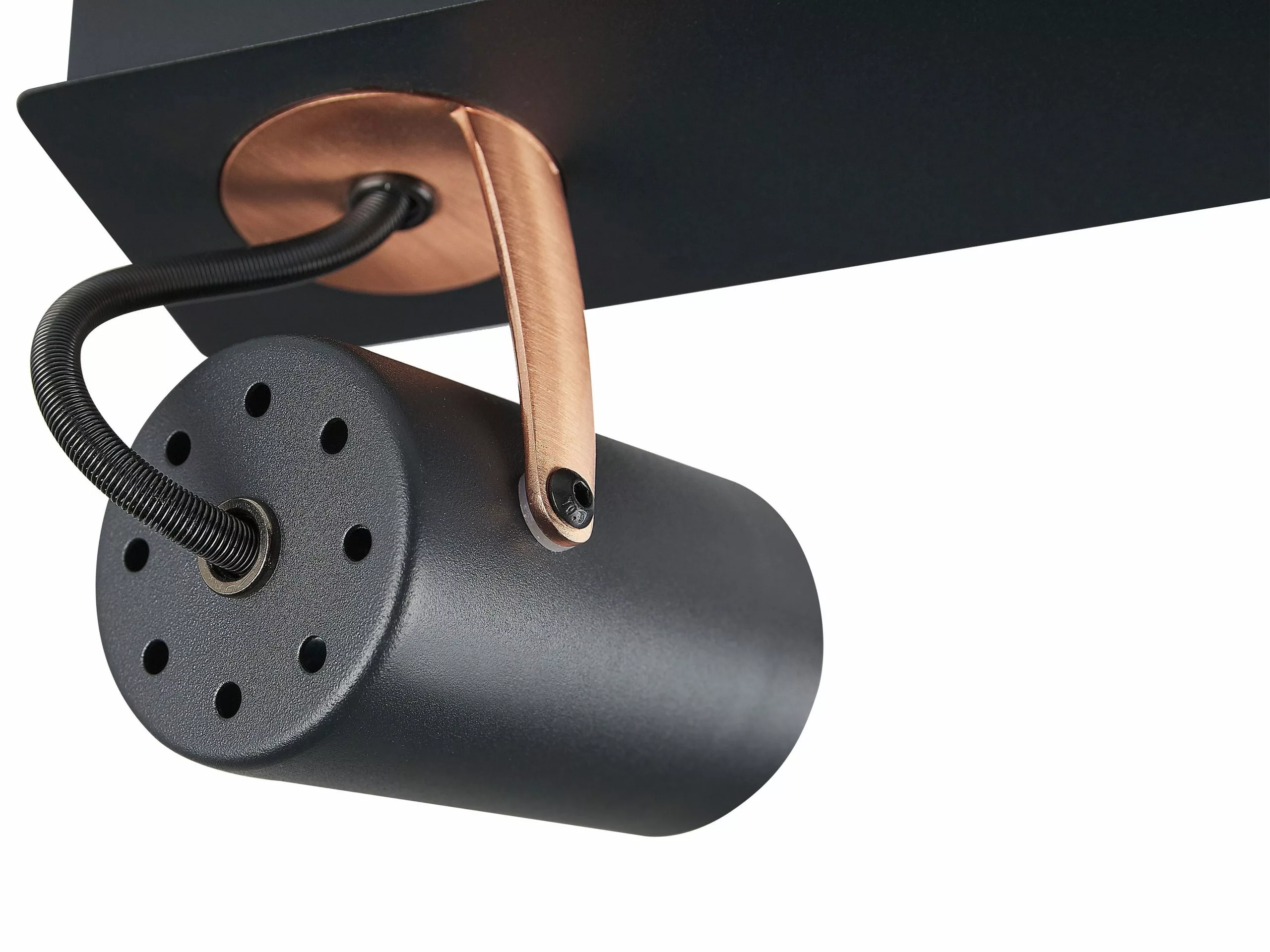 Beliani Lámpara De Techo De Metal Negro/cobrizo 62 Cm KLIP - Imagen 8