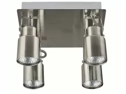 Beliani Conjunto De 4 Lámparas De Techo De Metal Plateado BONTE -Lámparas comercio undef src sa picid 828770 type whitesh image