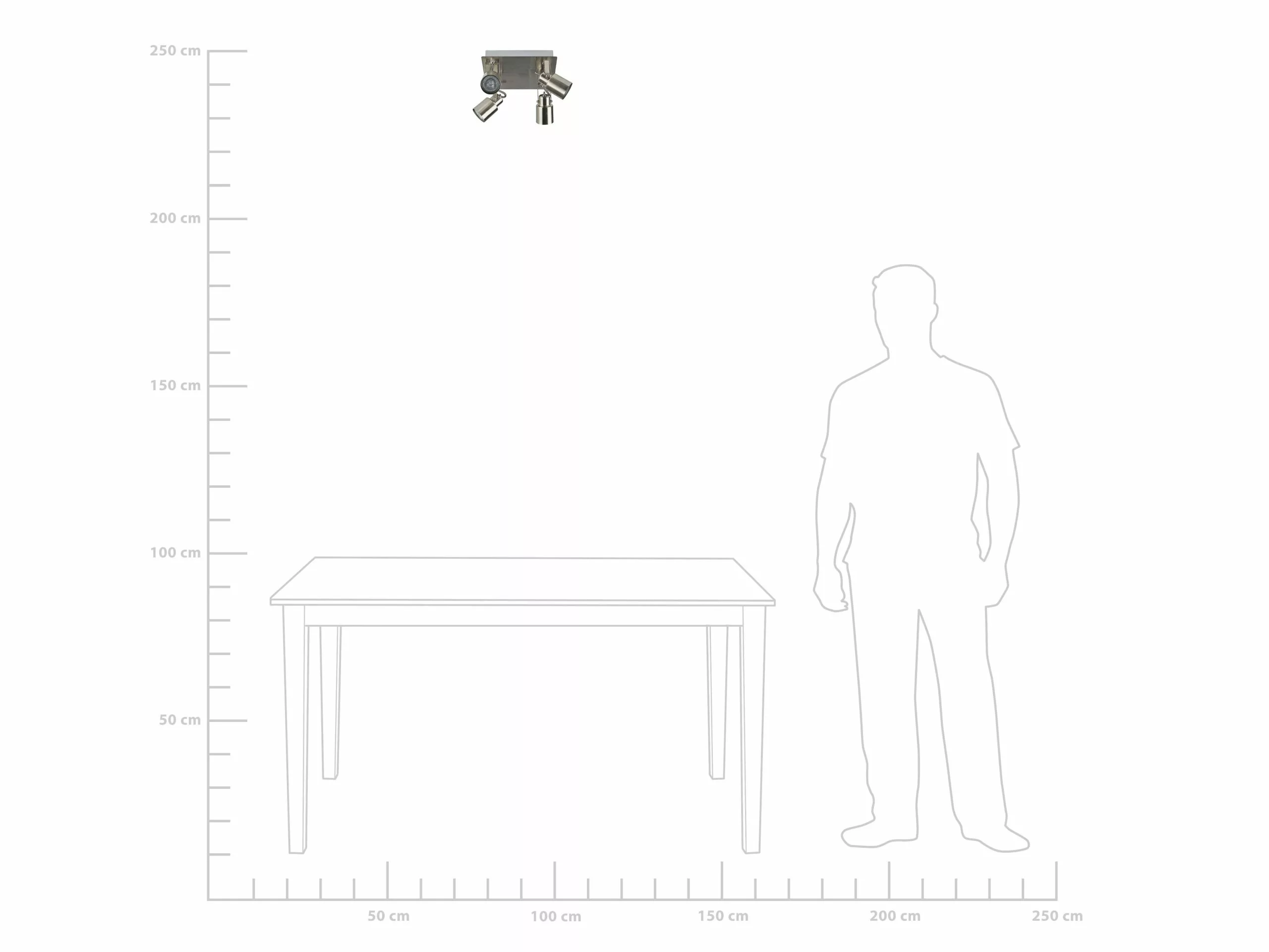 Beliani Conjunto De 4 Lámparas De Techo De Metal Plateado BONTE - Imagen 8