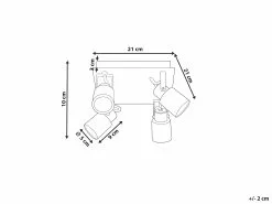 Beliani Conjunto De 4 Lámparas De Techo De Metal Plateado BONTE -Lámparas comercio undef src sa picid 828775 type whitesh image