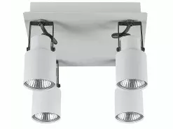 Beliani Conjunto De 4 Lámparas De Techo De Metal Blanco BONTE -Lámparas comercio undef src sa picid 828777 type whitesh image