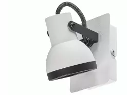 Beliani Conjunto De 2 Lámparas De Pared De Metal Blanco/negro BARO -Lámparas comercio undef src sa picid 828847 type whitesh image