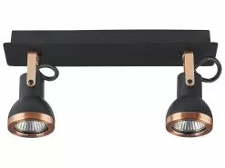 Beliani Conjunto De 2 Lámparas De Techo De Metal Negro/cobrizo BARO -Lámparas comercio undef src sa picid 828854 type whitesh image