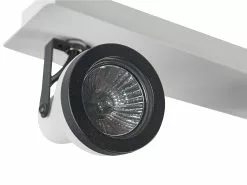 Beliani Conjunto De 2 Lámparas De Techo De Metal Blanco/negro BARO -Lámparas comercio undef src sa picid 828864 type whitesh image