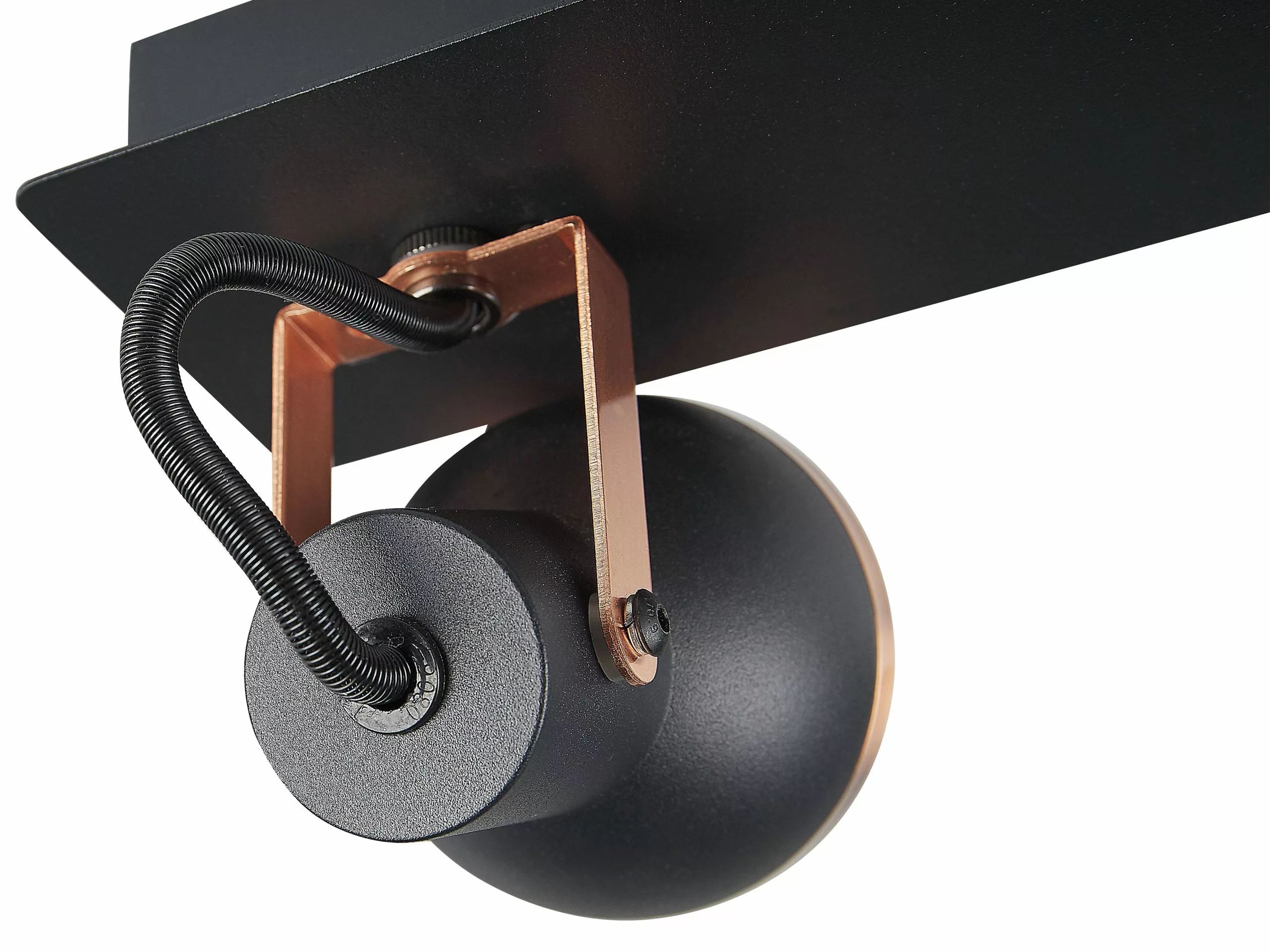 Beliani Conjunto De 3 Lámparas De Techo De Metal Negro/cobrizo BARO 8 Beliani Conjunto De 3 Lámparas De Techo De Metal Negro/cobrizo BARO - Imagen 8