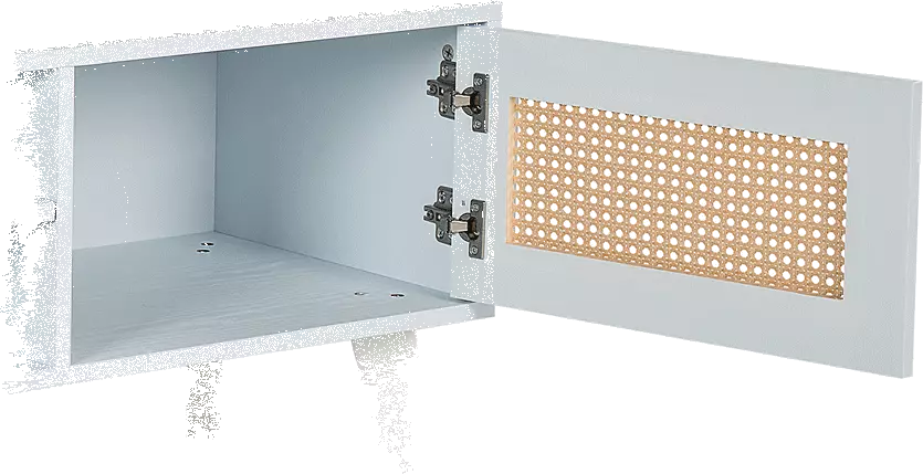 Beliani Mueble TV Blanco Crema/beige 140 X 39 Cm PARTON - Imagen 3