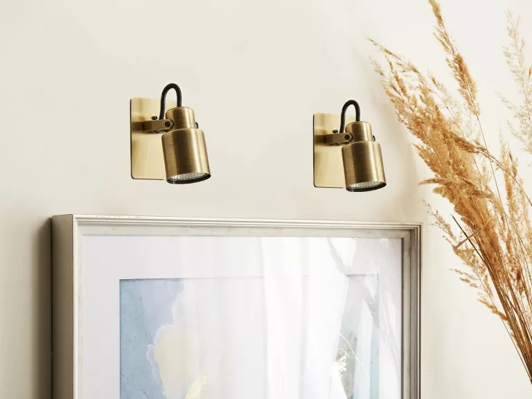 Beliani Conjunto De 2 Lámparas De Pared De Metal Latón BONTE 3 Beliani Conjunto De 2 Lámparas De Pared De Metal Latón BONTE - Imagen 3