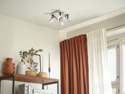 Beliani Conjunto De 4 Lámparas De Techo De Metal Blanco BONTE -Lámparas comercio undef src sa picid 829698 type whitesh image