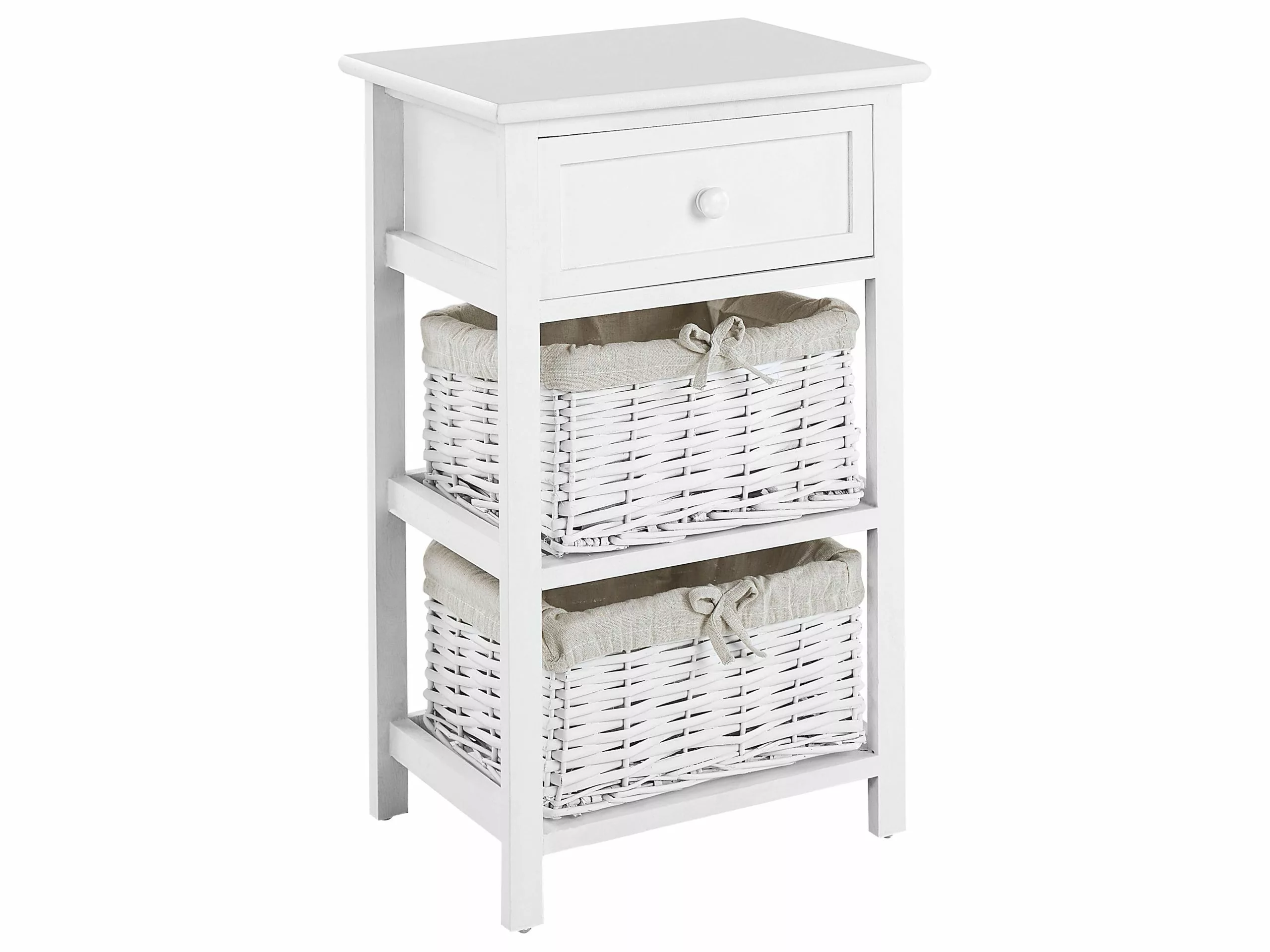 Beliani Mesa De Noche Blanco/beige 39 X 30 Cm FLOWELLA 1 Beliani Mesa De Noche Blanco/beige 39 X 30 Cm FLOWELLA