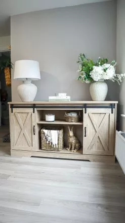 Beliani Lámpara De Mesa De Cerámica Blanco Crema 60 Cm CAINE -Lámparas comercio undef src sa picid 831031 type whitesh image