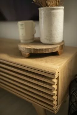 Beliani Mueble TV Madera Clara DETROIT -Lámparas comercio undef src sa picid 831882 type whitesh image