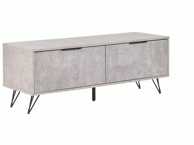 Beliani Mueble TV Gris/negro 120 X 40 Cm HALSTON 3 Beliani Mueble TV Gris/negro 120 X 40 Cm HALSTON - Imagen 3
