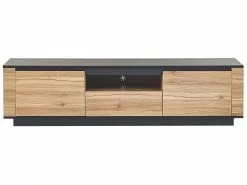 Beliani Mueble TV Madera Clara/negro 152 X 40 Cm BILLINGS 13 Beliani Mueble TV Madera Clara/negro 152 X 40 Cm BILLINGS -Lámparas comercio undef src sa picid 832686 type whitesh image
