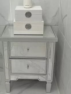 Beliani Mesita De Noche Efecto Espejo TIGY -Lámparas comercio undef src sa picid 832715 type whitesh image