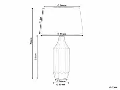 Beliani Lámpara De Mesa De Cerámica Verde Azulado/gris 56 Cm ABAVA 19 Beliani Lámpara De Mesa De Cerámica Verde Azulado/gris 56 Cm ABAVA -Lámparas comercio undef src sa picid 833938 type whitesh image