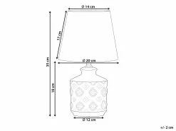 Beliani Lámpara De Mesa De Cerámica Cobrizo/beige Claro 35 Cm ROSANNA 19 Beliani Lámpara De Mesa De Cerámica Cobrizo/beige Claro 35 Cm ROSANNA -Lámparas comercio undef src sa picid 833955 type whitesh image