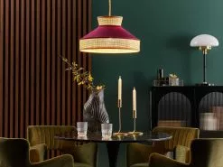 Beliani Lámpara De Techo De Ratán/terciopelo Natural/rosa Fucsia 167 Cm BATALI 9 Beliani Lámpara De Techo De Ratán/terciopelo Natural/rosa Fucsia 167 Cm BATALI -Lámparas comercio undef src sa picid 836950 type whitesh image