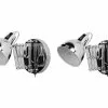 Beliani Conjunto De 2 Lámparas De Pared De Metal Plateado HARRINGTON