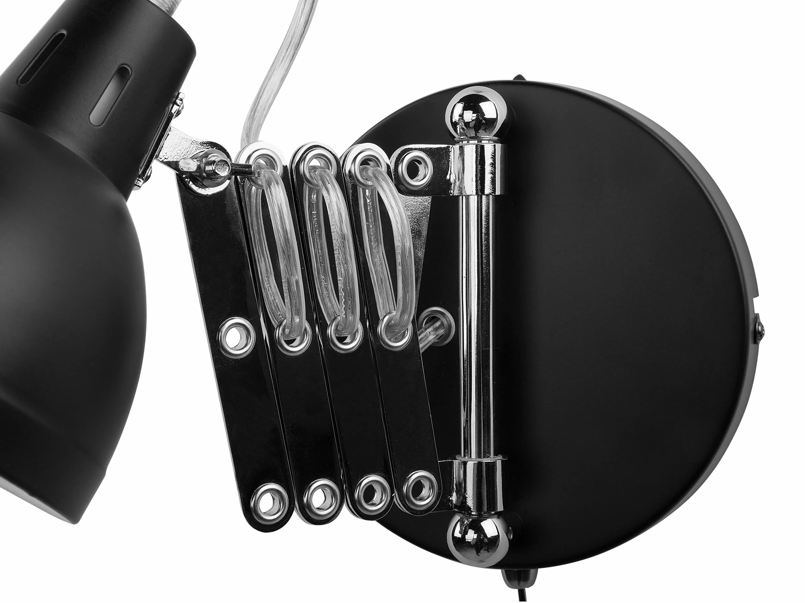 Beliani Conjunto De 2 Lámparas De Pared De Metal Negro/plateado HARRINGTON - Imagen 7