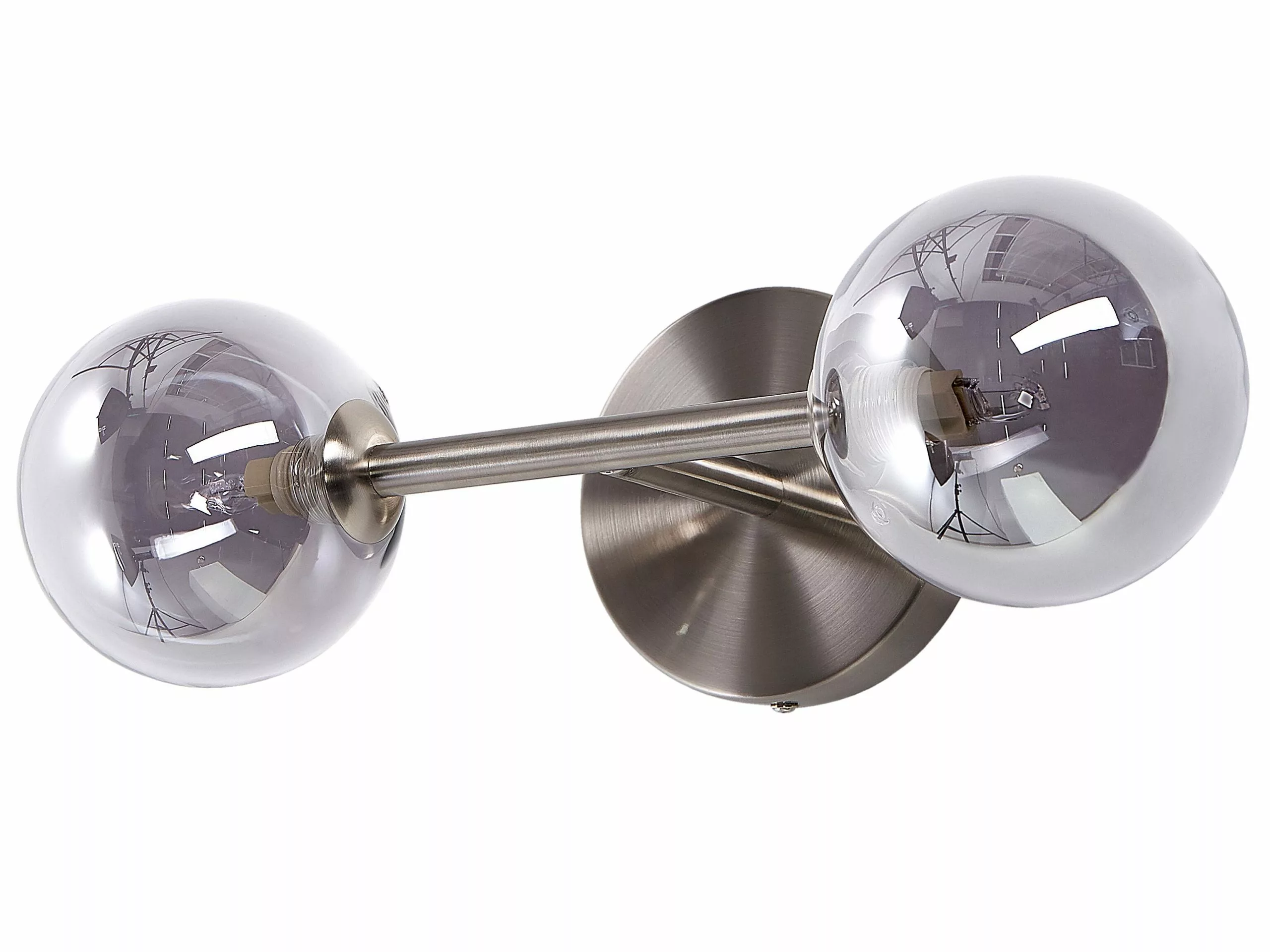 Beliani Lámpara De Pared De Metal Plateado RAMIS