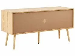 Beliani Mueble TV De Ratán Madera Clara/dorado 120 X 40 Cm PEROTE 16 Beliani Mueble TV De Ratán Madera Clara/dorado 120 X 40 Cm PEROTE -Lámparas comercio undef src sa picid 841346 type whitesh image