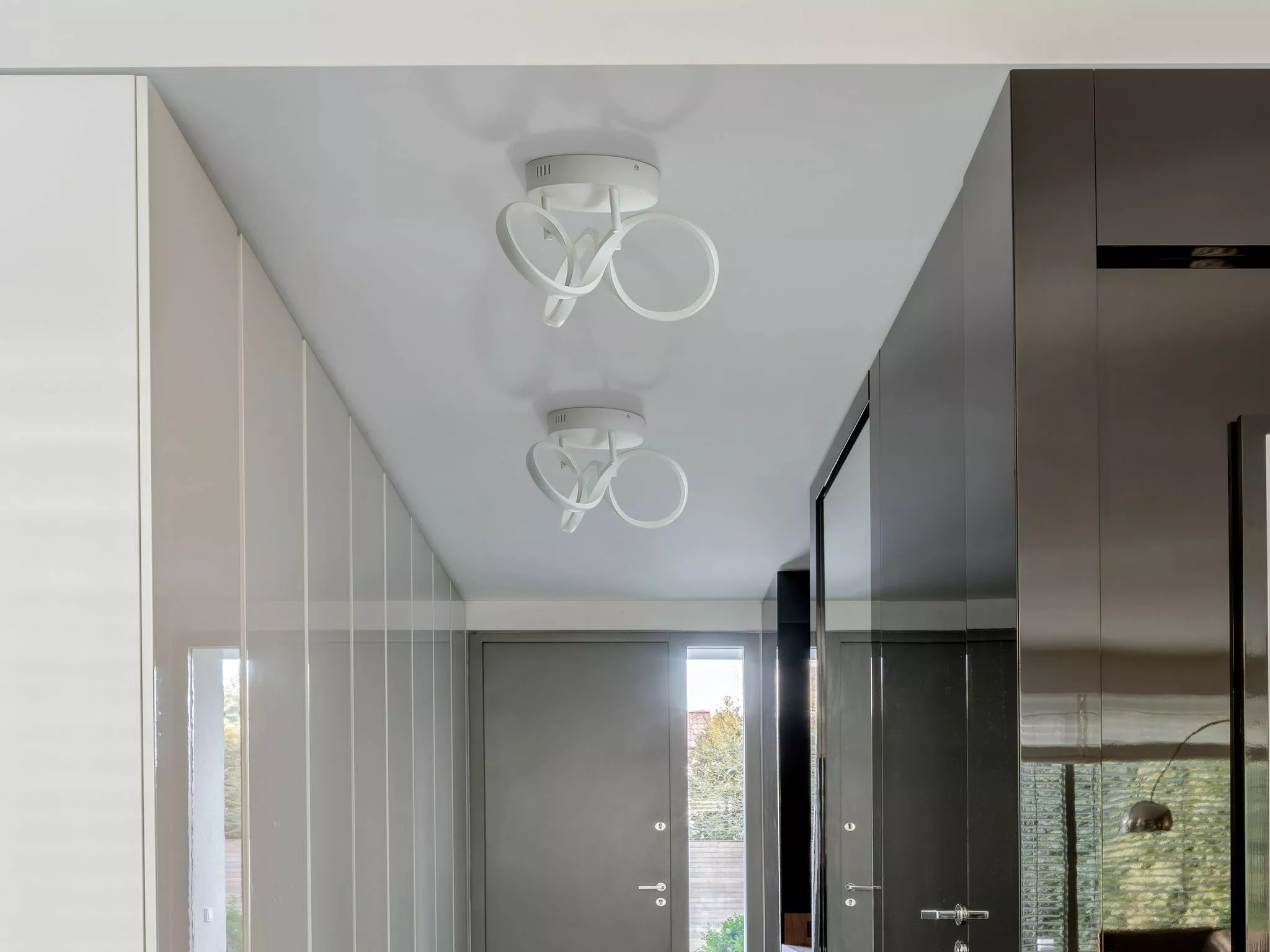 Beliani Lámpara De Techo LED De Metal Blanco MONGO - Imagen 3