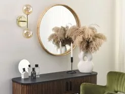 Beliani Lámpara De Pared De Metal Dorado RAMIS -Lámparas comercio undef src sa picid 842627 type whitesh image