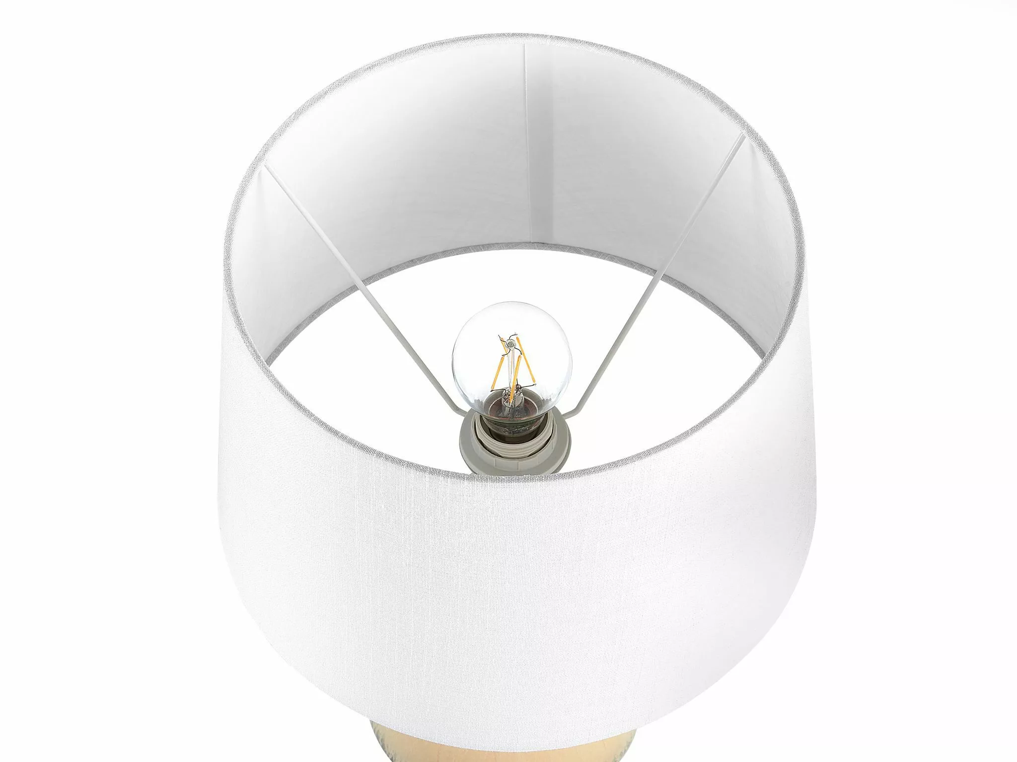 Beliani Lámpara De Mesa De Cerámica/lino Multicolor 54 Cm NIZAO - Imagen 4