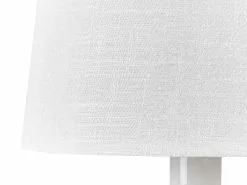 Beliani Lámpara De Mesa De Cerámica/lino Blanco 46 Cm SOCO -Lámparas comercio undef src sa picid 843170 type whitesh image