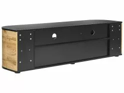 Beliani Mueble TV Madera Clara/negro 160 X 40 Cm JEROME -Lámparas comercio undef src sa picid 843706 type whitesh image